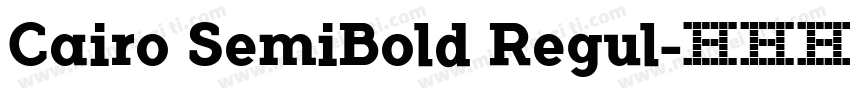 Cairo SemiBold Regul字体转换
